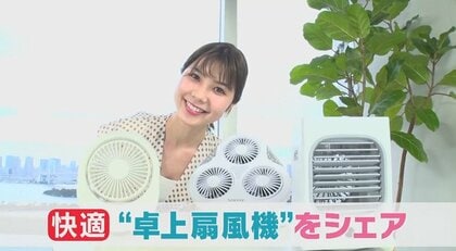 水や氷使ってお手軽ミストも…ひんやり涼しい「卓上扇風機」　快適なデスクワークのお供に