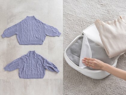 ニットの洗濯、洗濯ネットの使用率は約8割。自宅ケアの悩みを調査