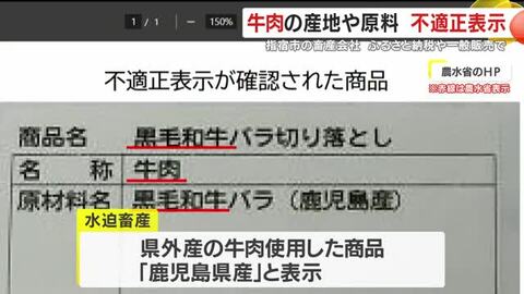 ふるさと納税返礼品に「黒毛和牛」偽装か　指宿の畜産業者、16.5トンを不適正表示で販売