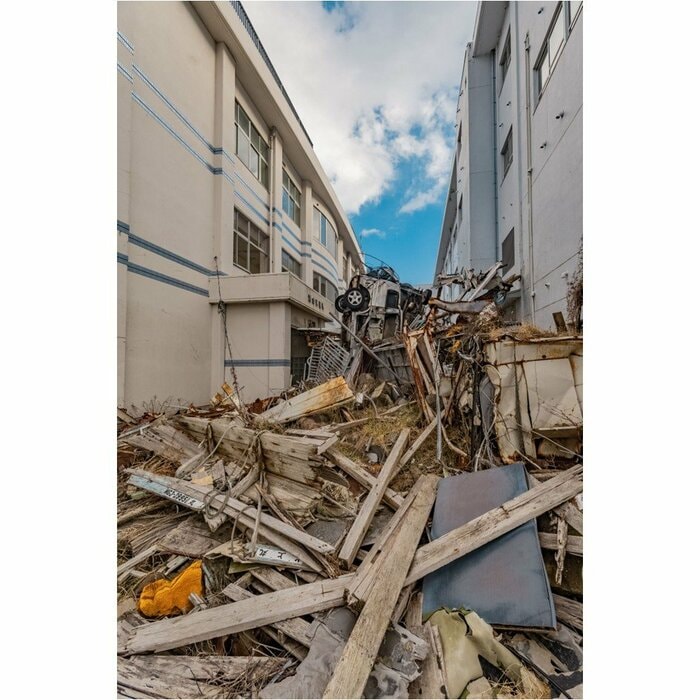 宮城県気仙沼向洋高等学校旧校舎（2025年1月撮影）