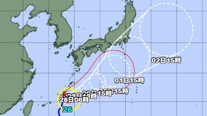 台風26号の進路予想図　気象庁HPより