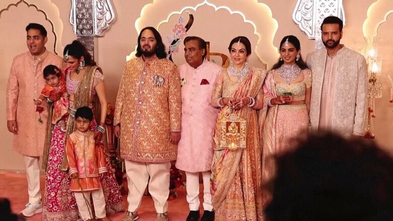 【衝撃】インド財閥が950億円結婚式　出席者語る“豪華絢爛”な結婚式の全容　経済格差で批判も…｜FNNプライムオンライン