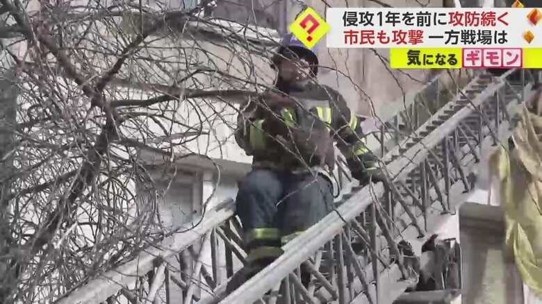 ミサイル攻撃を受けた現場からネコが救出される一部始終③