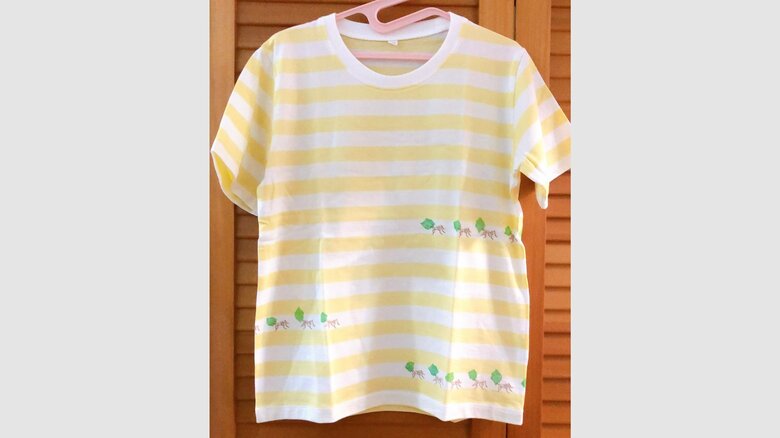 このようなデザインのシャツを作っていた