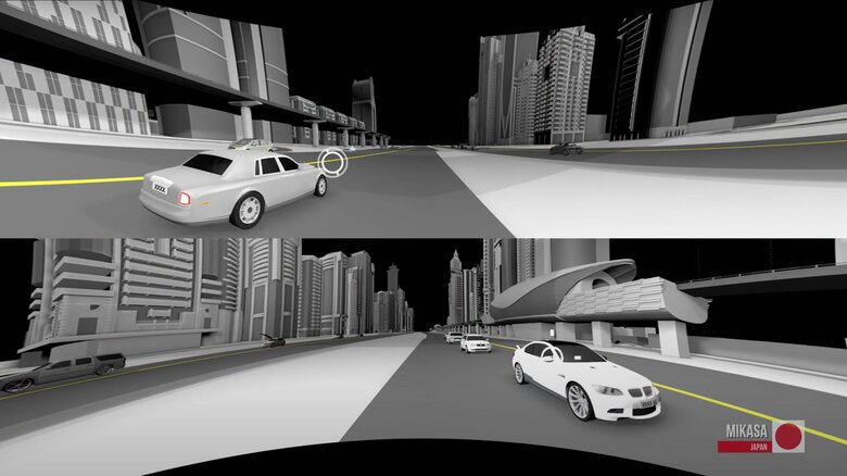 カメラシステムによる検知のイメージ（提供：三笠製作所）