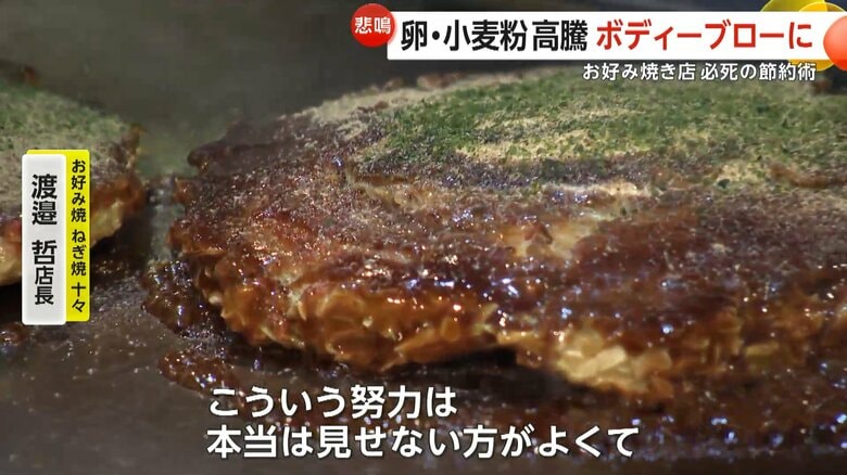 食材費や光熱費、人件費の激しい高騰が経営を圧迫している「粉もん店」