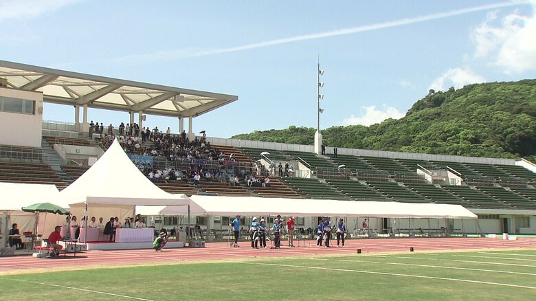 全国高校総体 アーチェリー競技会場（長崎市）