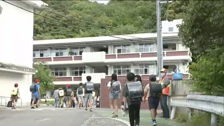 6月3日、登校を再開した廿日市市立佐方小学校