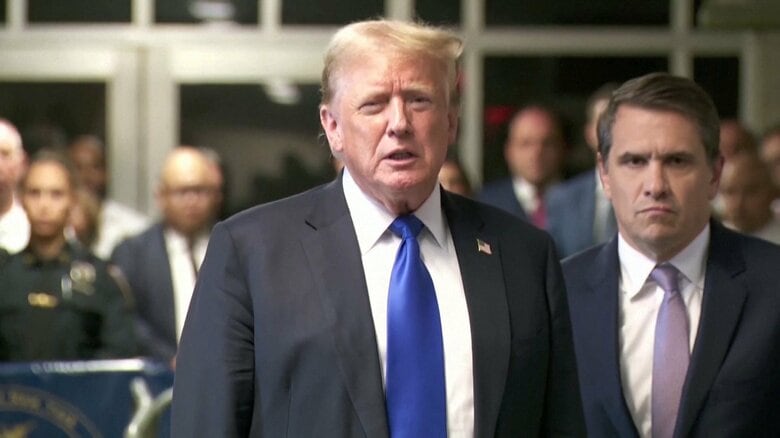 有罪評決後、「不正な恥ずべき裁判だ。私は無実だ。最後まで戦う」と述べたトランプ氏（5月30日）