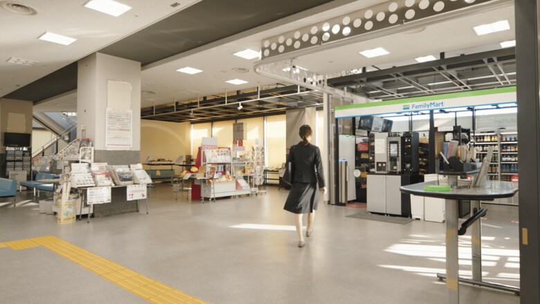 川越西郵便局内に出店した非対面・非接触の省人化コンビニ