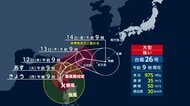 【台風26号】沖縄・先島諸島に14日ごろ接近へ　10日はうねり伴う高波警戒…11日から大雨予想