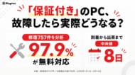 「保証付き」のPC、不具合が起きたら実際どうなる？修理受付757件を分析、741件が無償対応・到着から出荷まで中央値8日