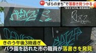 「『ばらのまち』冒とくする許せない行為」公園展示パネル6枚に塗料で落書き　警察に被害届提出へ　広島・福山市
