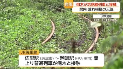 県内強風の荒れた天気に　JR筑肥線では列車に倒木が接触　運休も【佐賀県】