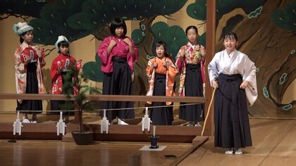 島原城で伝統の薪能　「子ども狂言」でオリジナル作品も披露　
