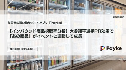 【Paykeインバウンド商品視聴率分析】大谷翔平選手PR効果で「あの商品」がイベントと連動して成長