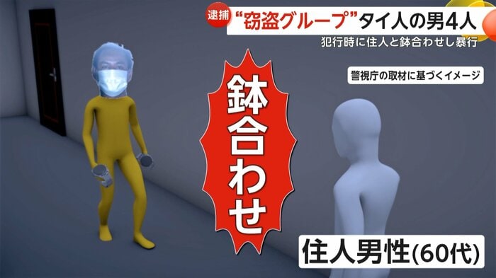 60代の住人男性と廊下で鉢合わせたイメージ