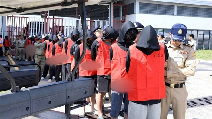 2023年11月にカンボジアから強制送還された容疑者グループ