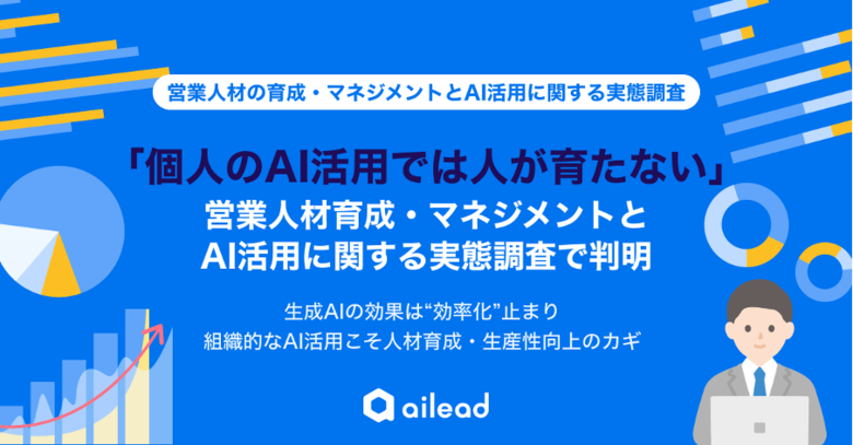 「個人のAI活用では人が育たない」営業人材育成・マネジメントとAI活用に関する実態調査で判明