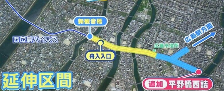 西広島バイパス延伸工事　規制区間の拡大は２日以降に　観音本町ー平野町　日中１車線、夜間は２車線を規制｜FNNプライムオンライン
