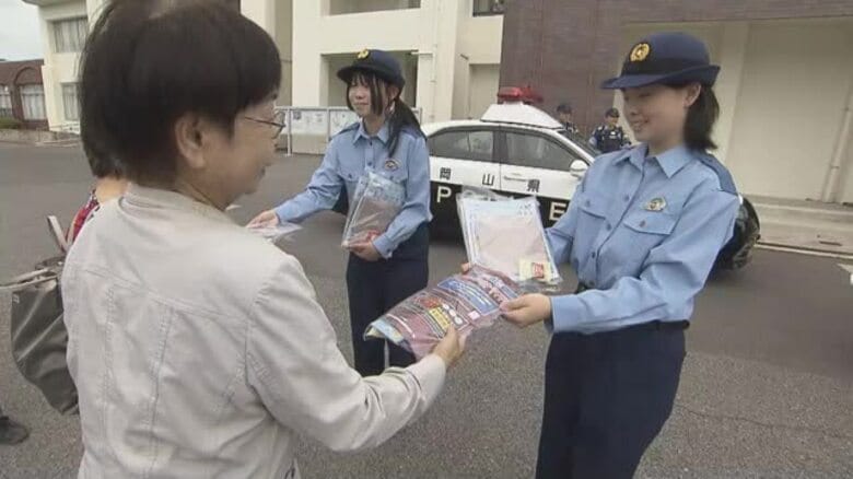 闇バイトの怖さ同世代にも発信を…高校生・大学生が１日警察官に　特殊詐欺被害防止呼びかけ【岡山】｜FNNプライムオンライン