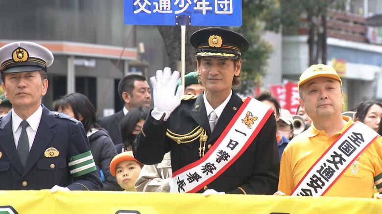 「事故のない安心安全の街に」元サッカー日本代表・本並健治さんが一日署長に就任し交通安全呼びかけ｜FNNプライムオンライン
