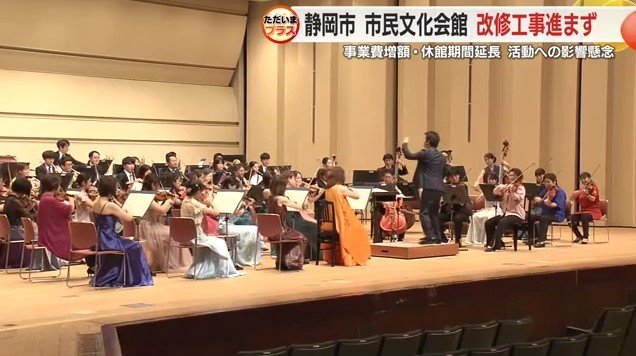 ホールでのオーケストラ演奏風景