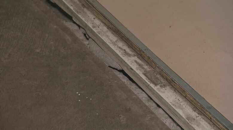 地震によってできた段差