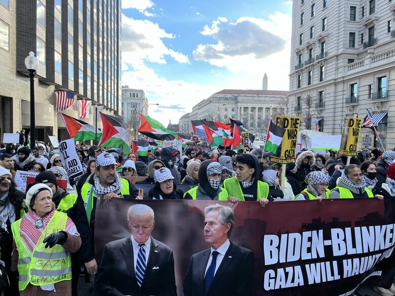 アラブ系アメリカ人の抗議集会（1月13日ワシントンDC）