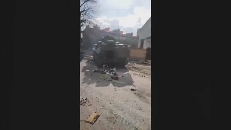 破壊されたロシア軍の車両（キエフ近郊 2月27日）