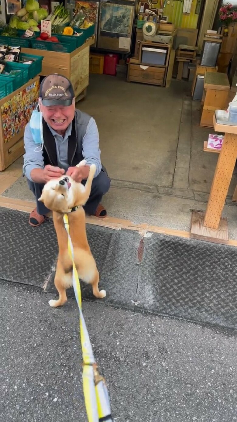 マメちゃんもうれしさが溢れている表情を見せている