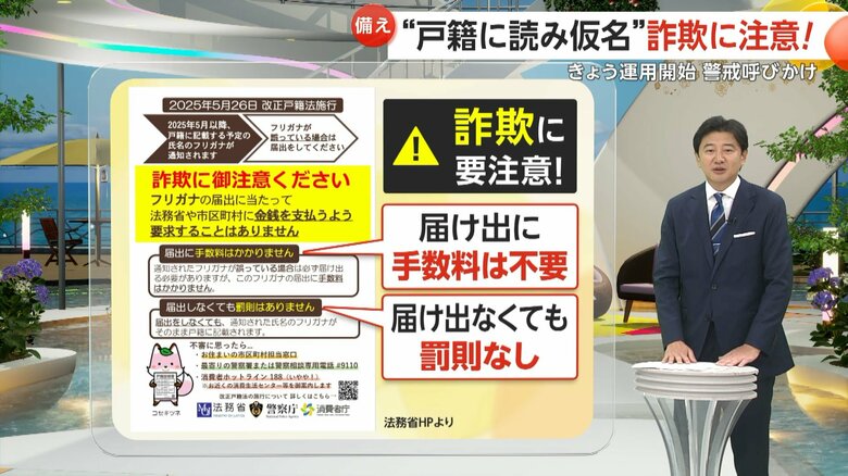 自治体職員などを騙り金銭を要求する詐欺に注意を呼びかける法務省