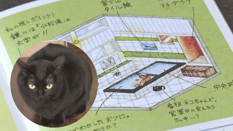 看板ネコもイラストに