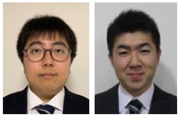 山城寿樹大学院生（研究当時）と阿部匠講師（右）
