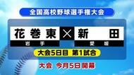 夏の甲子園　組み合わせ抽選会開催　花巻東（花巻市）は初戦で新田（愛媛県）と対戦　岩手県