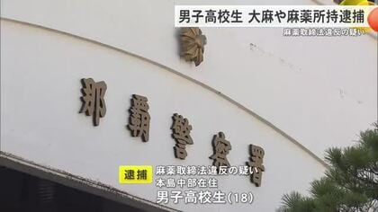 男子高校生が大麻など所持し逮捕