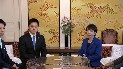 高市首相が維新からの入閣を要請　吉村代表「高市政権のアクセル役になっていくべきだと考えた」