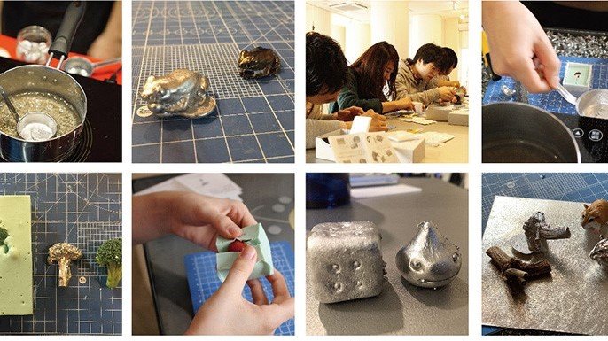 キットで作品が作られる様子