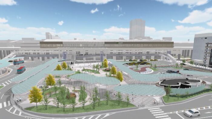 新潟駅万代広場 完成イメージ(提供:新潟市)