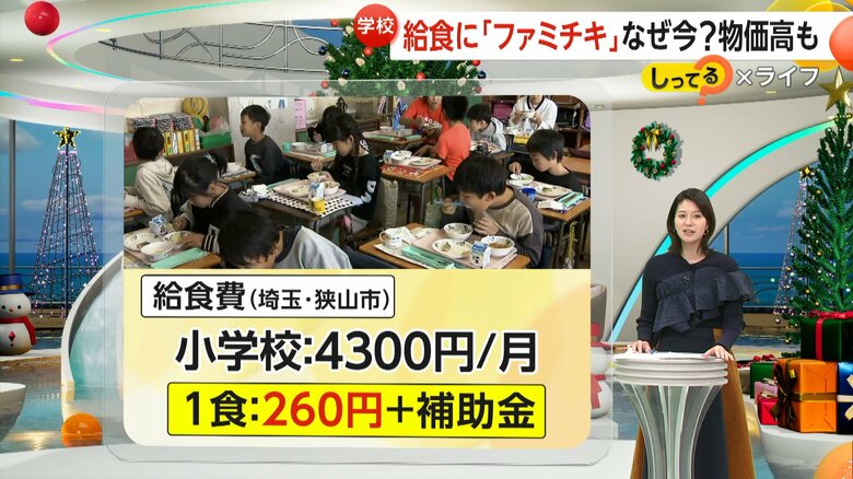 狭山市の小学校の一食あたりの給食費の予算