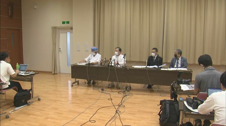 病院による記者会見