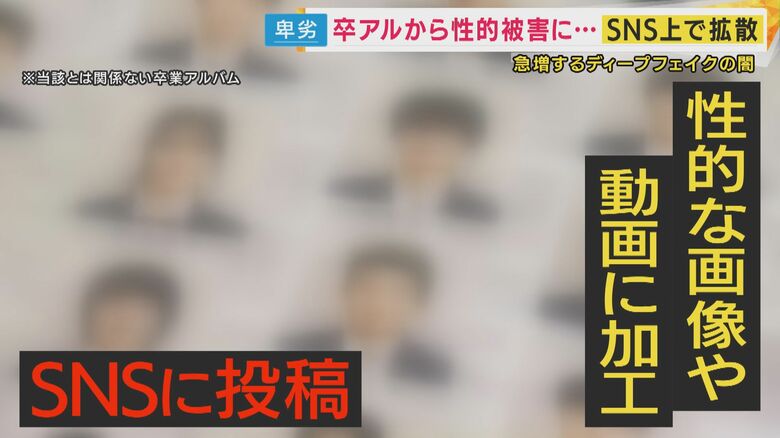 卒業アルバムの写真を悪用