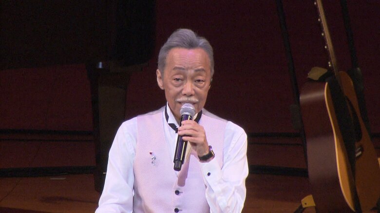 2022年7月、小児がんチャリティーコンサートに出演した谷村さん
