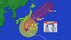 【台風情報】台風25号の進路予想（20日午前6時）　暴風域をともないな…