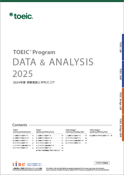 「TOEIC(R) Program DATA & ANALYSIS 2025」発表
