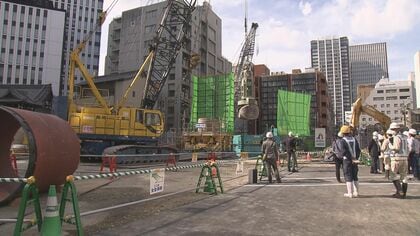 元々あった“ビルの地下部分”を撤去中…リニア名古屋駅・東工区の現場初公開　全線着工まだで開業メド立たず