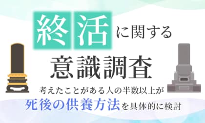 【終活に関する意識調査】考えたことがある人の半数以上が「死後の供養方法」を具体的に検討