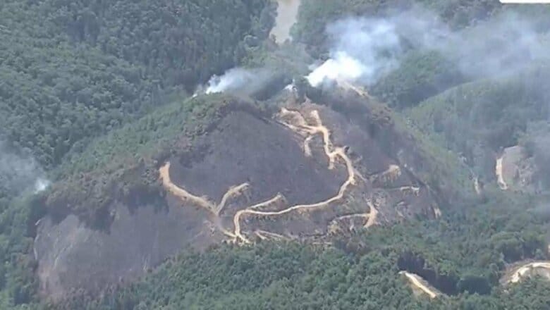 神石高原町の山火事４日目　消火活動続く　山林８ヘクタール焼失　広島｜FNNプライムオンライン