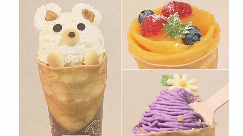 午後11時まで営業「夜クレープ」の店　ターゲットは“ママ”…子育て世代の多い名古屋・天白区に｜FNNプライムオンライン