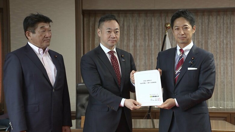 「外国人の『総量規制』など包括的な方針を」　維新が外国人政策に関する提言を申し入れ｜FNNプライムオンライン